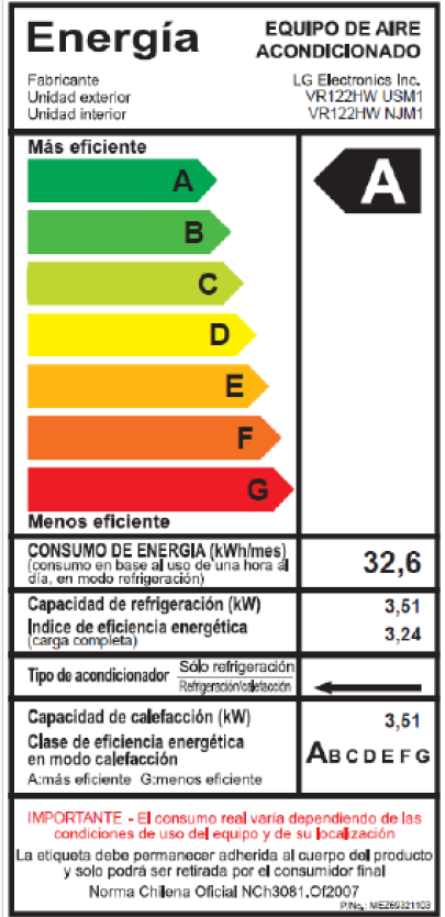 ARTCOOL aire acondicionado frio/calor split Inverter LG 9000BTU 16-20m2