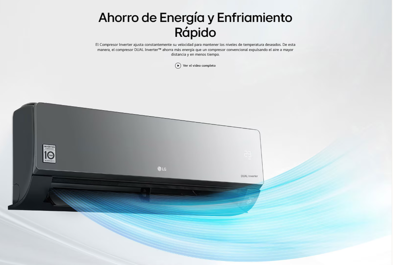 ARTCOOL aire acondicionado frio/calor split Inverter LG 12000BTU 20-26m2