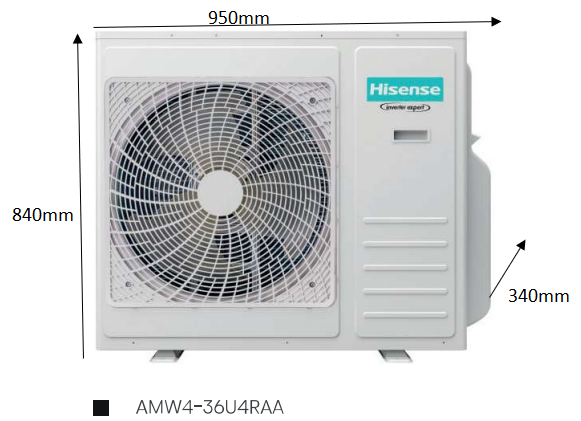 Aire Acondicionado Multisplit Hisense 2x9000+12000+18000  BTU R32 CON WIFI