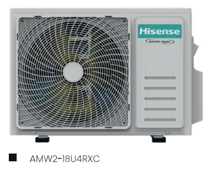 Unid. ext. para 2 unid. inter. Hisense 18000 BTU R32