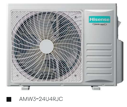 Unid. ext. para 3 unid. inter. Hisense 24000 BTU R32